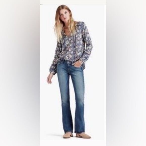 Lucky Brand Embroidered Sofia Boot Cut Jeans 10/30 Blue - Picture 1 of 2